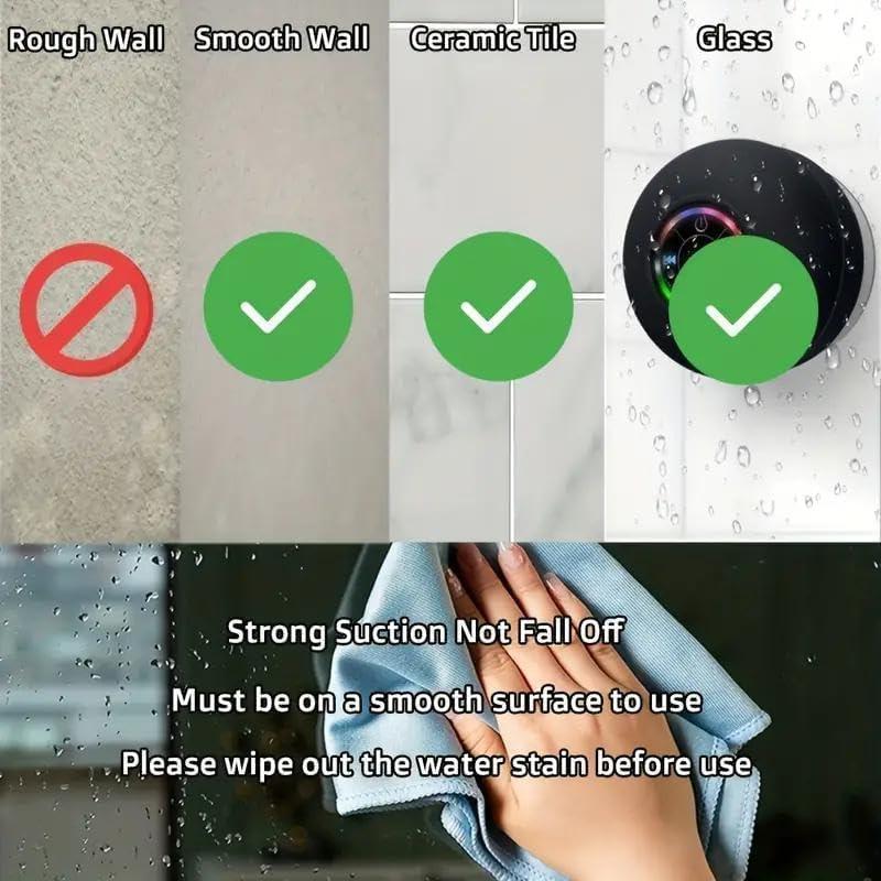 Bluetooth Waterproof Speaker (Get 6 Magnetic Cable Clips for free)