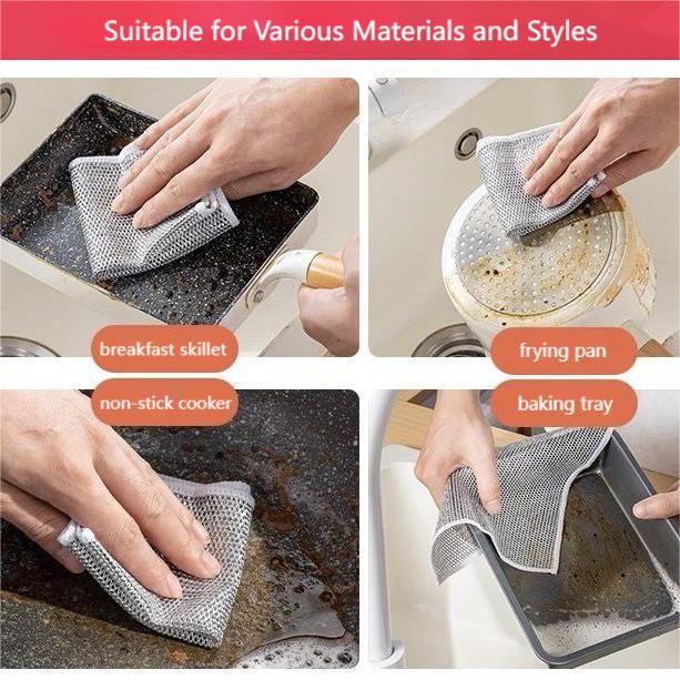 Double Layered Wire Dish Cloth